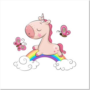 Cute baby unicorn. Very beautiful design for kids. Posters and Art